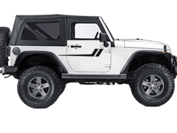 Side direction stripes decals graphics compatible with Jeep Wrangler JK 2 doors