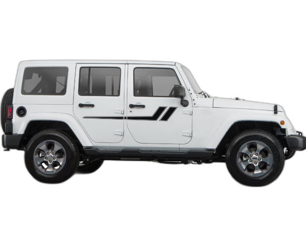 Side Direction Stripes Decals Graphics for Jeep Wrangler JK