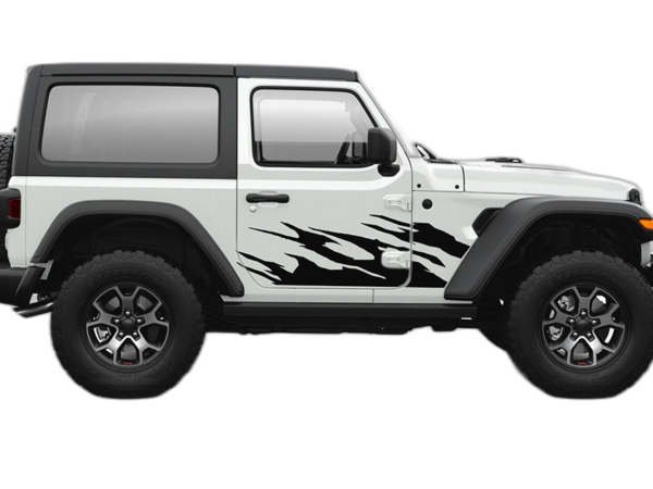Side Door Mud Splash Graphics for Jeep Wrangler JL 2 Doors