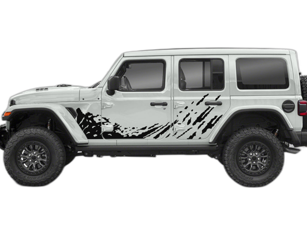 Side door splash graphics decals compatible with Jeep Wrangler JL