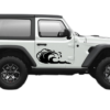 Side door wave graphics decals compatible with Jeep Wrangler JL 2 doors