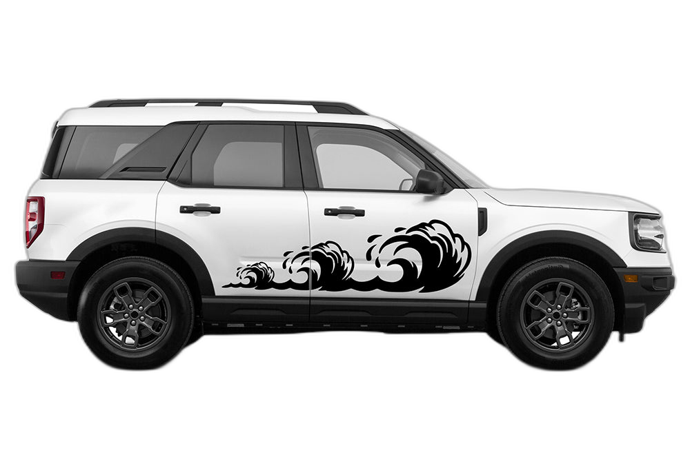 Side Door Wave Graphics for Ford Bronco Sport
