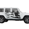 Side Doors Tattered USA Decals Graphics for Jeep Wrangler JK