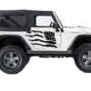 Side doors tattered USA graphics compatible with Jeep Wrangler JK 2 doors