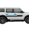 Side hash lines stripes graphics decals compatible with Ford Bronco