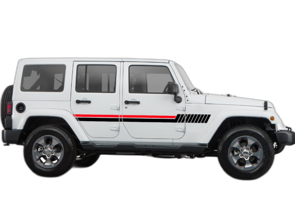 Side Hash Lines Stripes Graphics for Wrangler JK