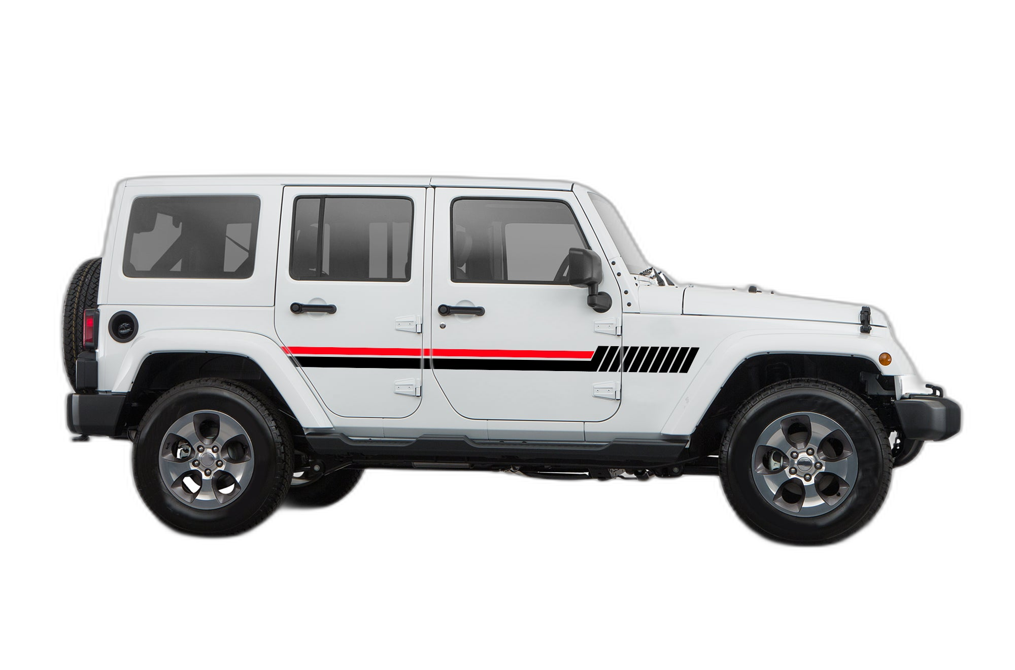 Side Hash Lines Stripes Graphics for Wrangler JK