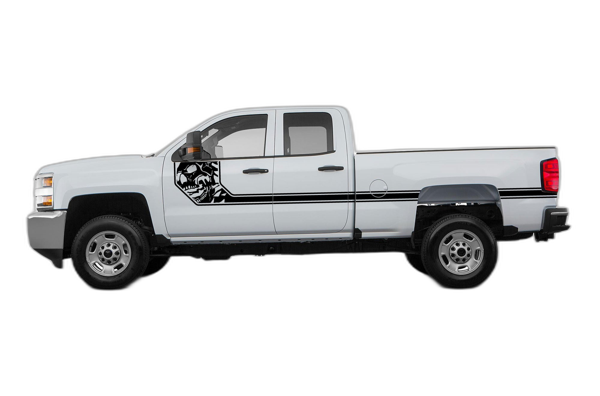 Side Line Nightmare Stripes Decals Graphics for Chevrolet Silverado 2500HD 2015-2019
