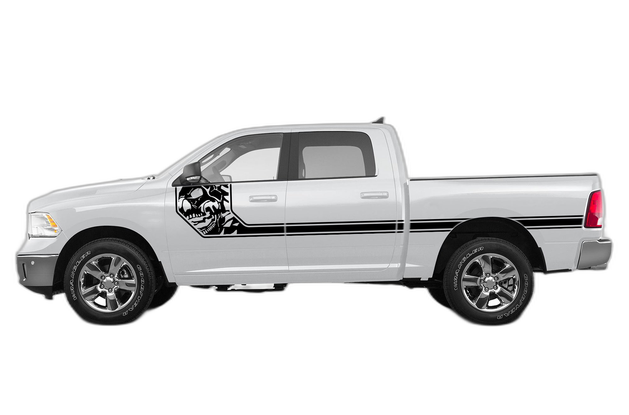 Side Line Nightmare Stripes Decals Graphics for Dodge Ram 2009-2018