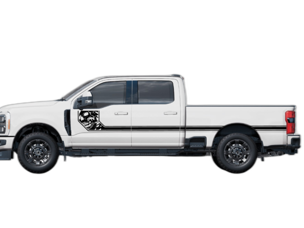Side line nightmare stripes decals graphics compatible with Ford F250