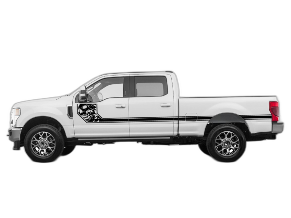 Side line nightmare stripes decals graphics compatible with Ford F250 2017-2022