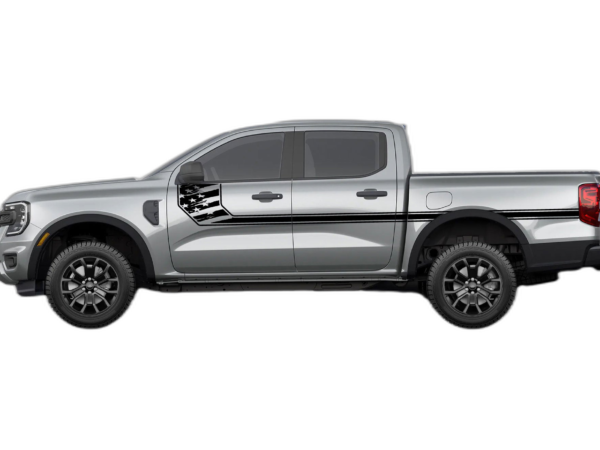 Side line US flag decals and graphics compatible with Ford Ranger