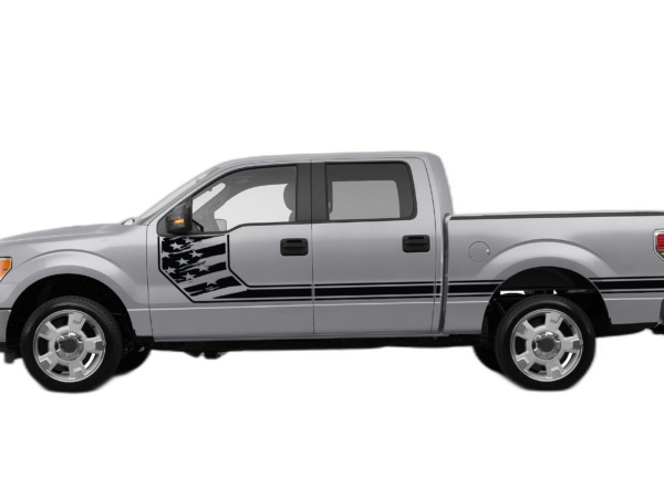 Side Line US Flag Stripes Decals Graphics for Ford F150 2009-2014
