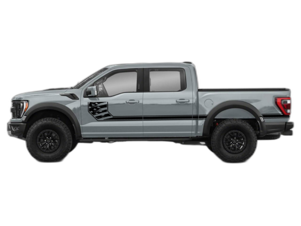 Side line US flag stripes decals graphics compatible with Ford F150 Raptor