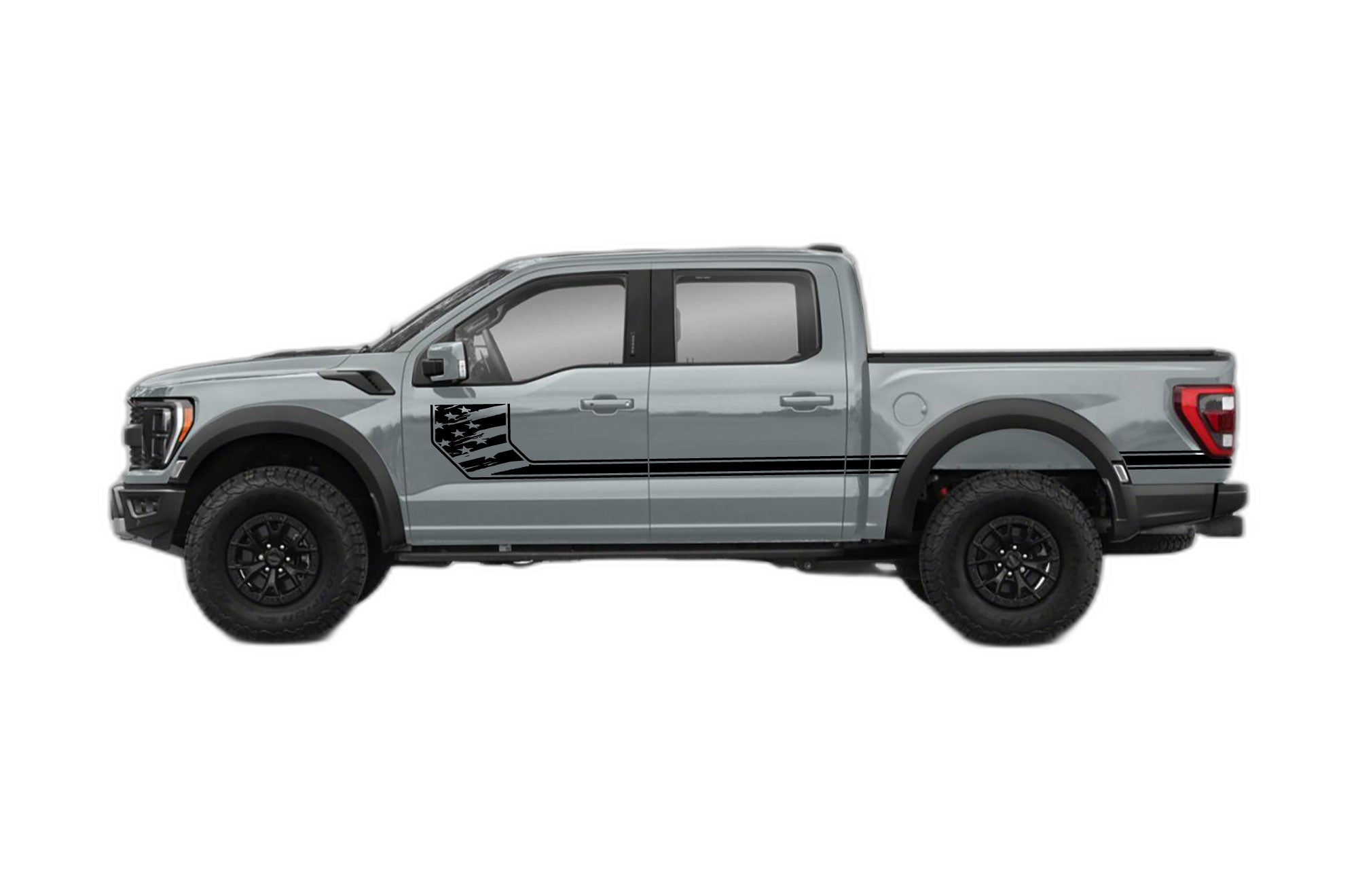 Side Line US Flag Stripes Decals Graphics for Ford F150 Raptor