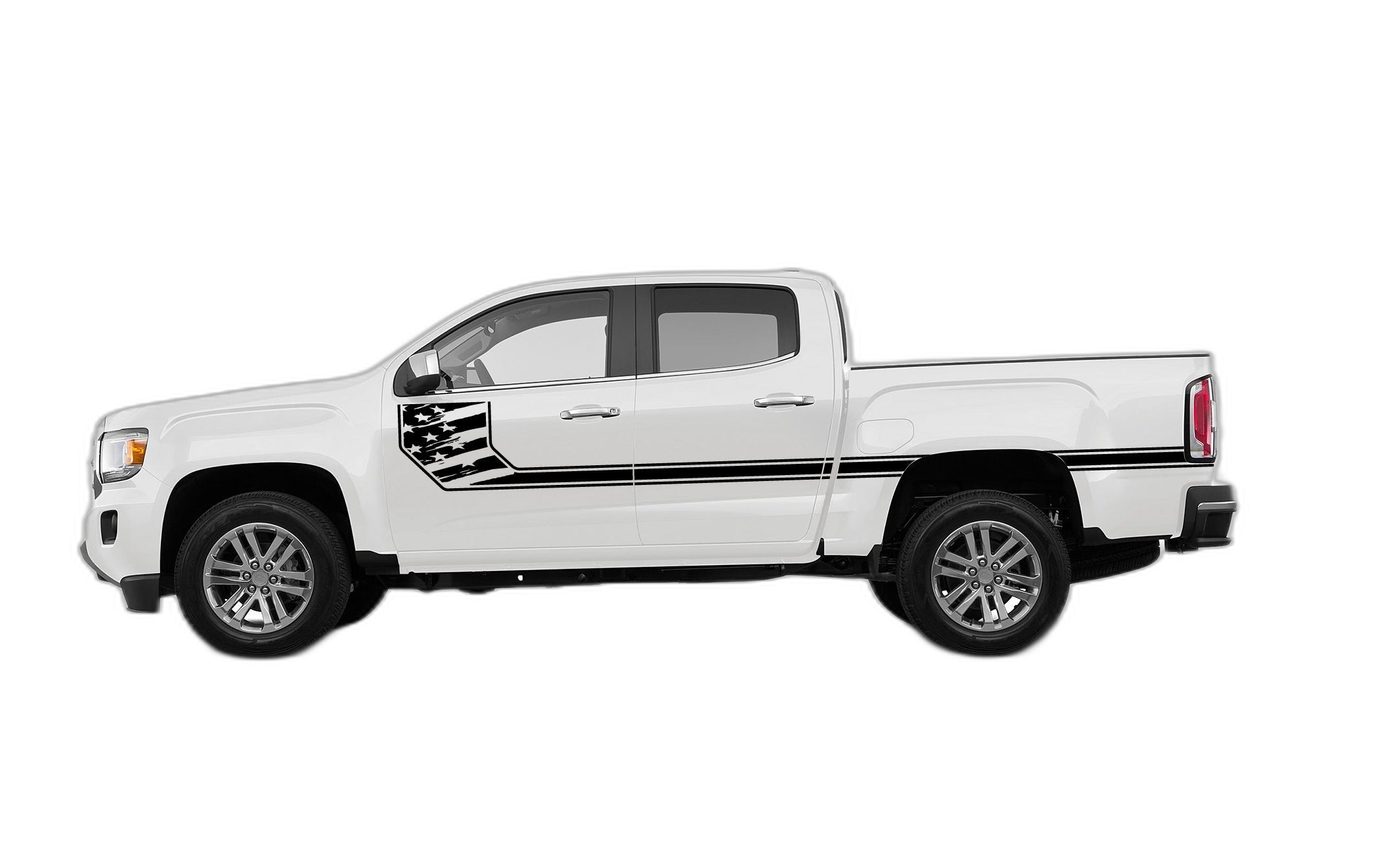 Side Line US Flag Stripes Decals Graphics for GMC Canyon 2015-2022