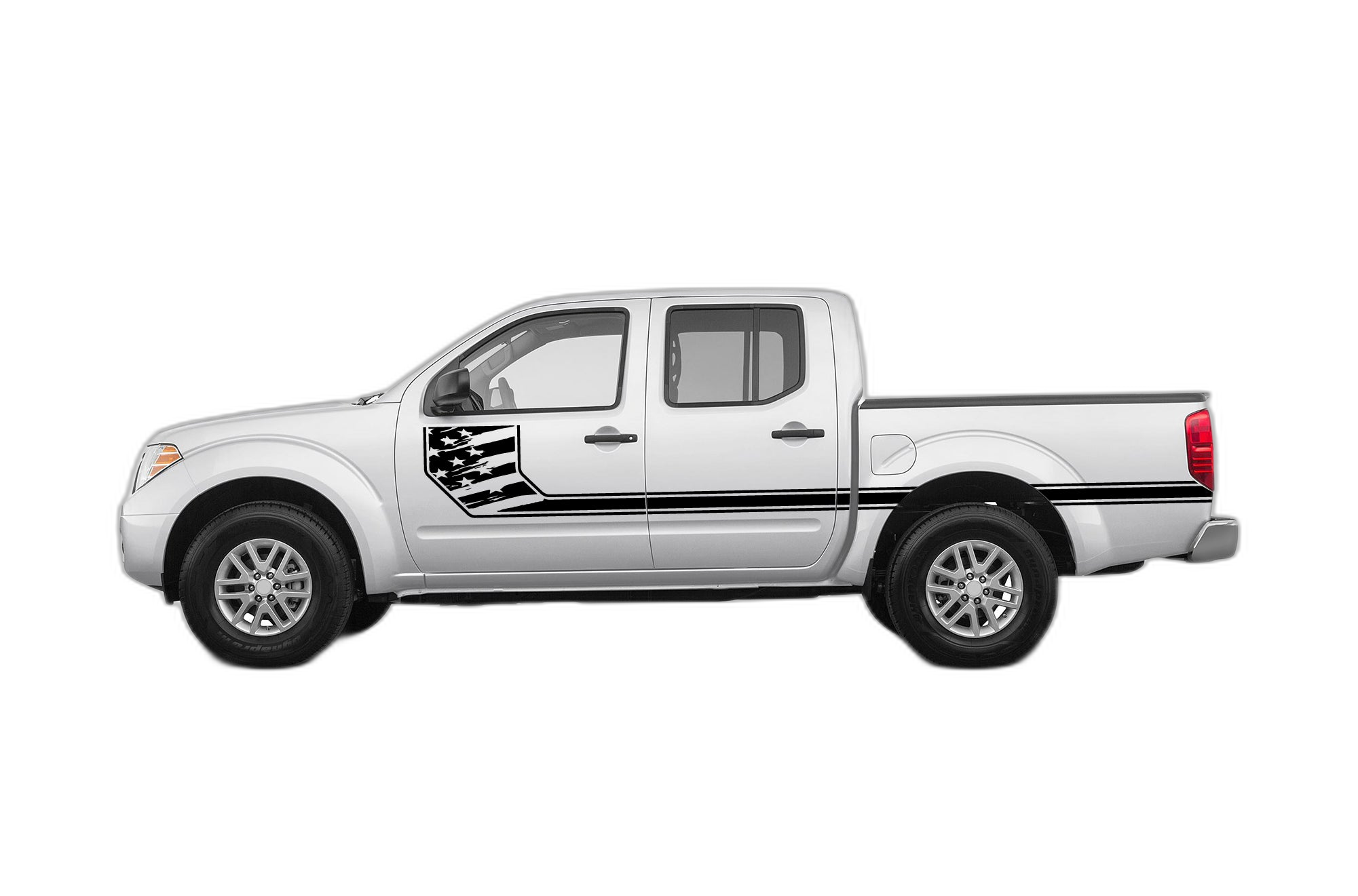 Side Line US Flag Stripes Decals Graphics for Nissan Frontier 2005-2021