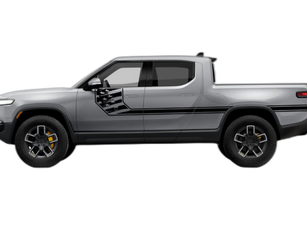 Side Line US Flag Stripes Decals Graphics for Rivian R1T