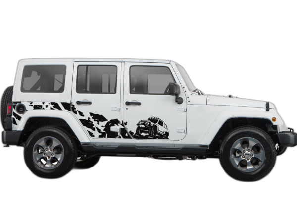 Side Off-road Climb Decals Graphics for Jeep Wrangler JK