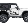 Side rhino splash decals graphics compatible with Jeep Wrangler JK 2 doors
