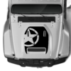 Side star style hood graphics decals compatible with Jeep Gladiator JT Mojave
