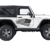 Side tattered US decals graphics compatible with Jeep Wrangler JK 2 doors