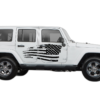 Side Tattered US Decals Graphics for Jeep Wrangler JK