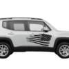 Side tattered US graphics decals compatible with Jeep Renegade