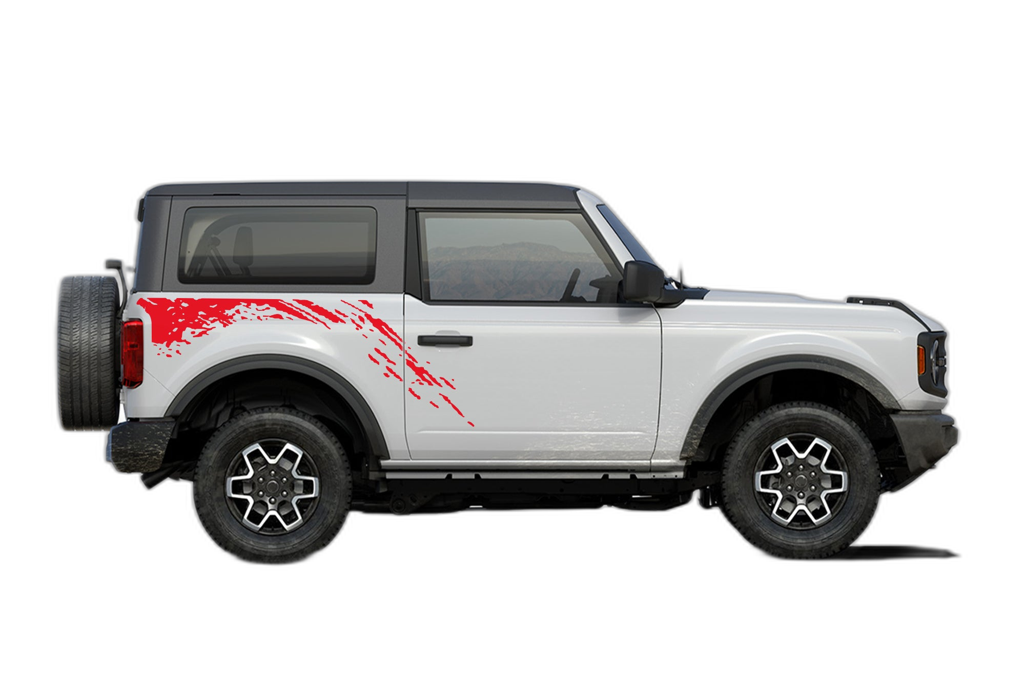 Side back splash decals graphics compatible with Ford Bronco 2 doors - Image 2