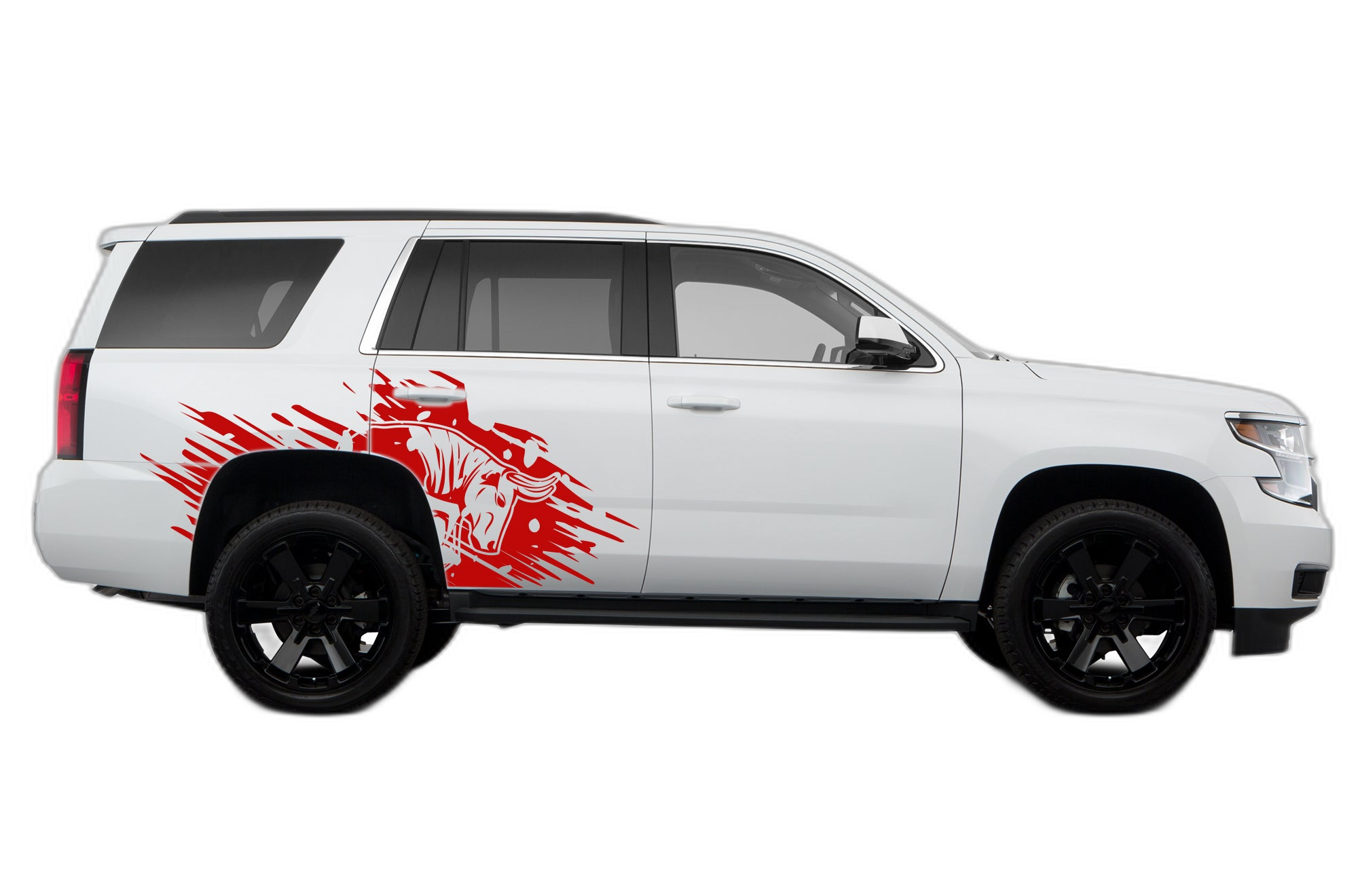 Side back wild bull graphics decals compatible with Chevrolet Tahoe 2015-2020 - Image 2