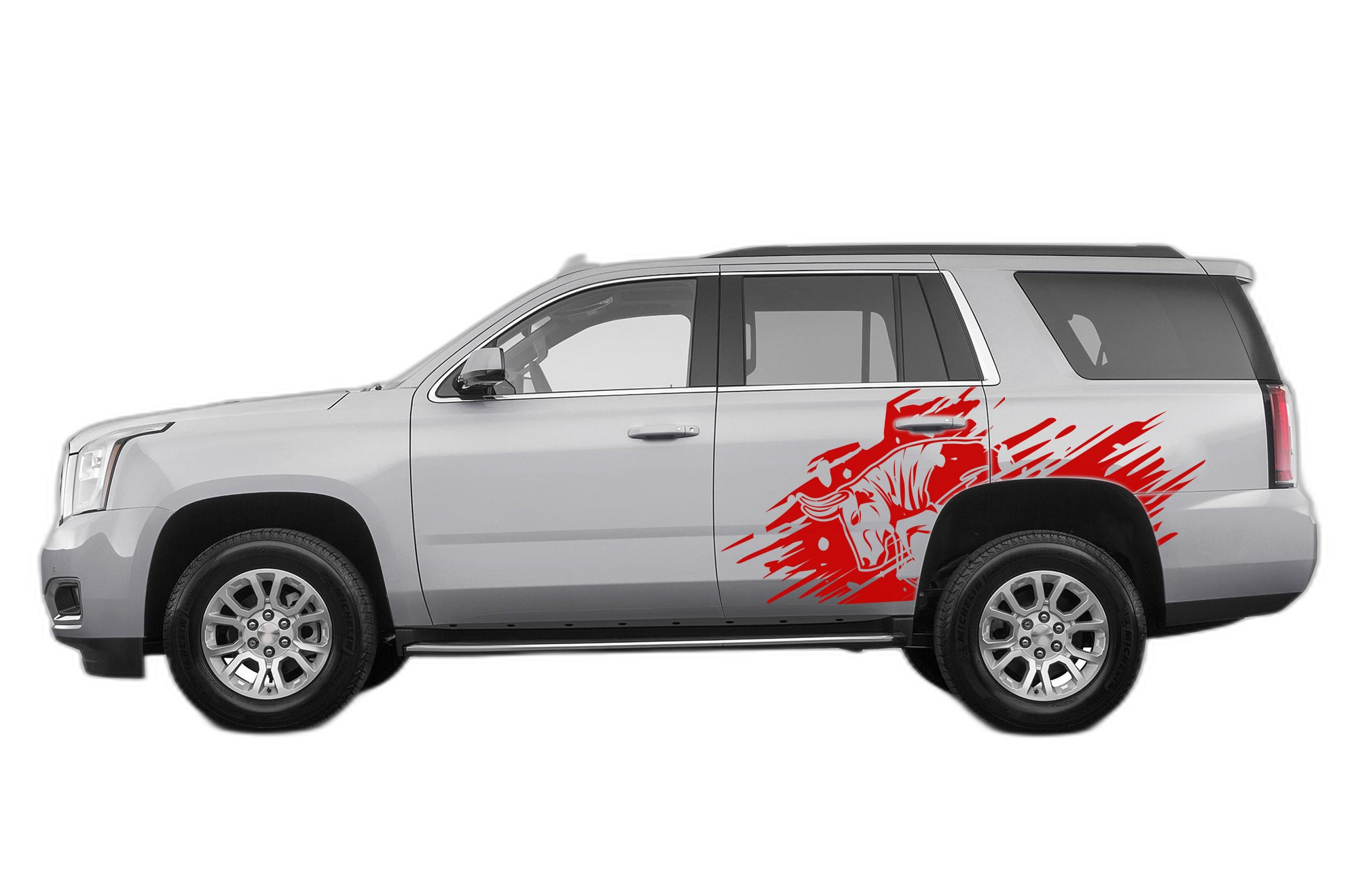 Side back wild bull graphics decals compatible with GMC Yukon 2015-2020 - Image 2