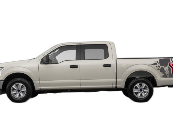 Side bed deer skull decals graphics compatible with Ford F150 2015-2020