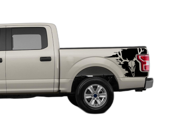 Side Bed Deer Skull Decals Graphics for Ford F150 2015-2020