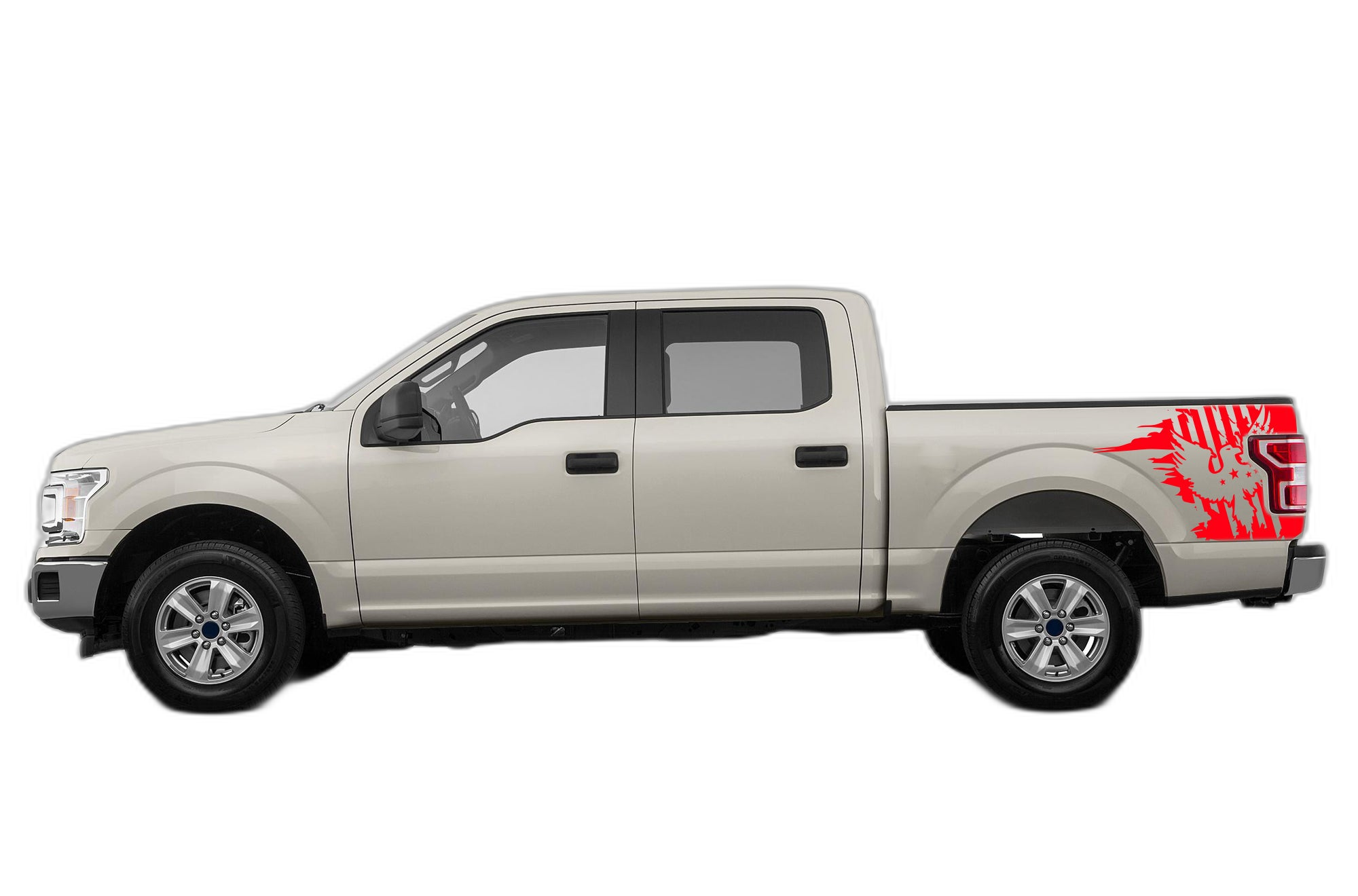 Side Bed Eagle Flag Decals Graphics for Ford F150 2015-2020 - Image 2