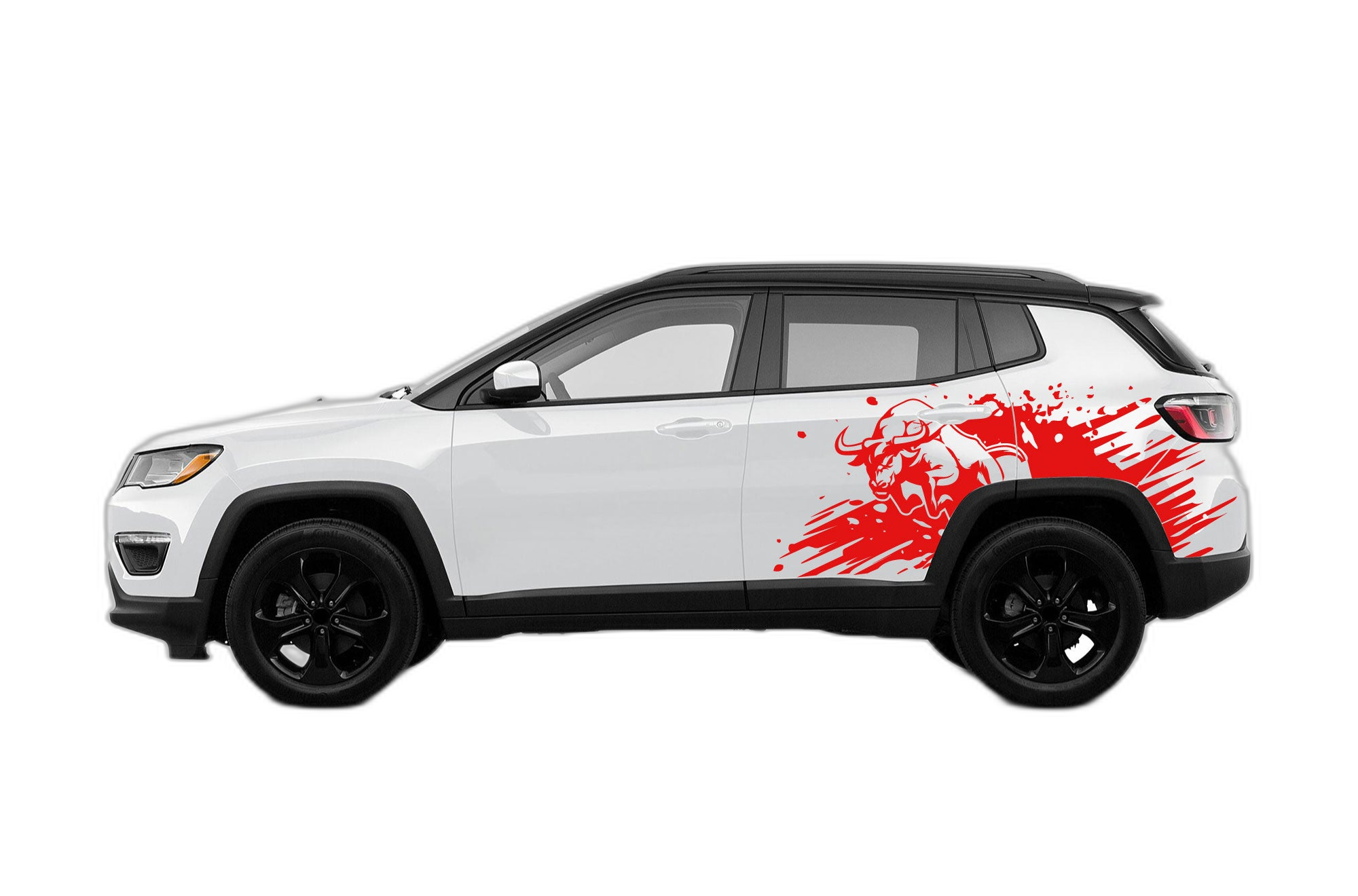 Side bull splash decals graphics compatible with Jeep Compass 2018 - 2025 - Image 2