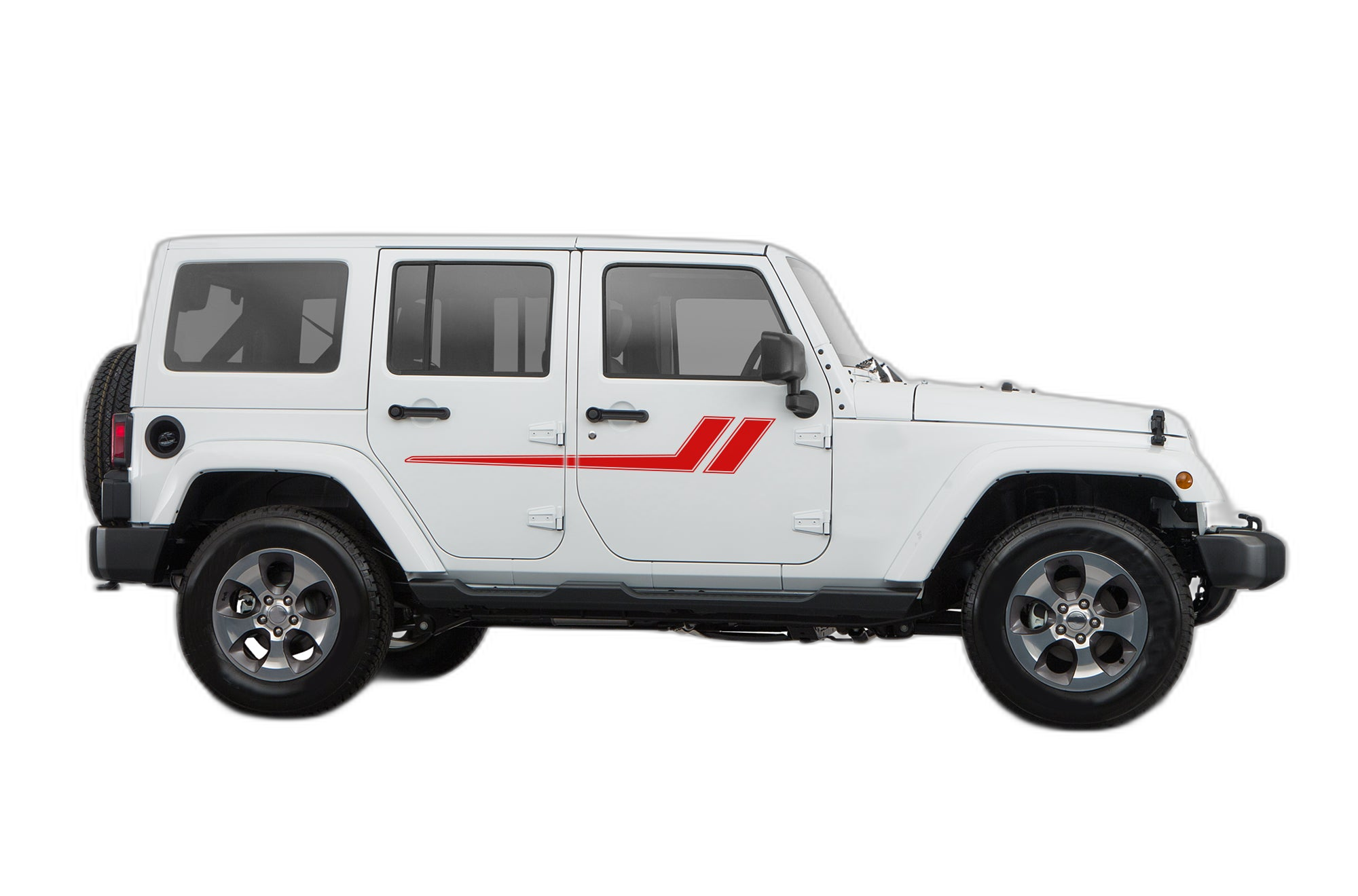 Side direction stripes decals graphics compatible with Jeep Wrangler JK - Image 2