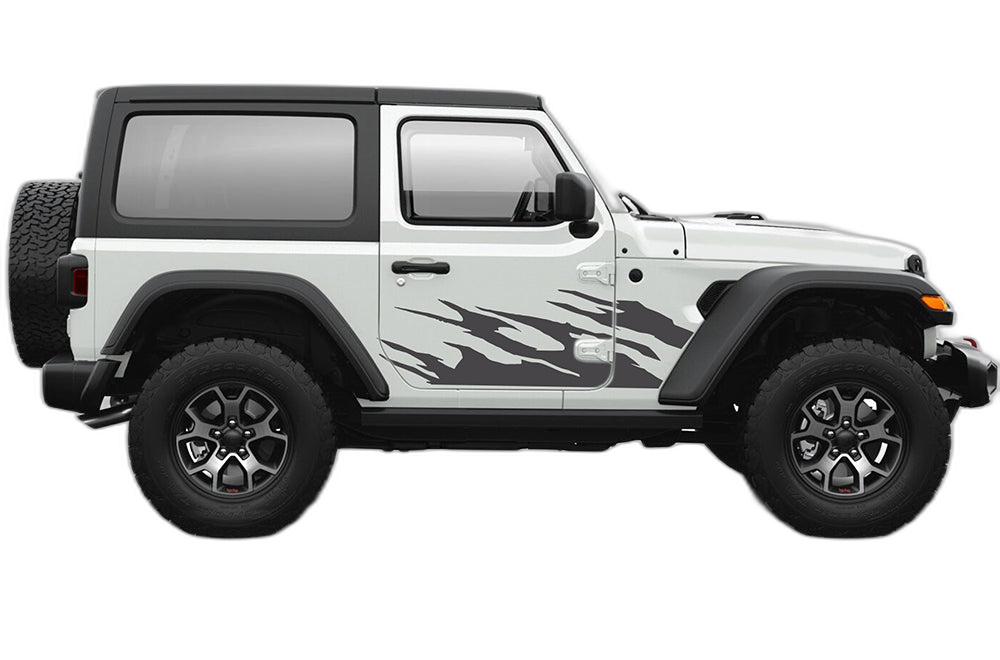 Side door mud splash graphics decals compatible with Jeep Wrangler JL 2 doors - Image 4