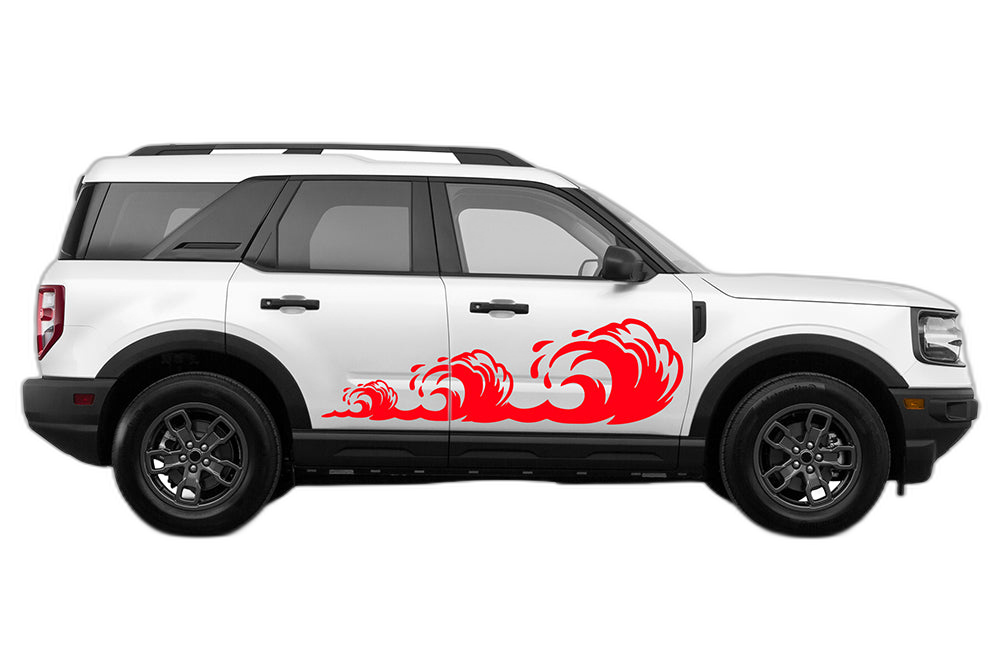 Side door wave graphics decals compatible with Ford Bronco Sport - Image 4