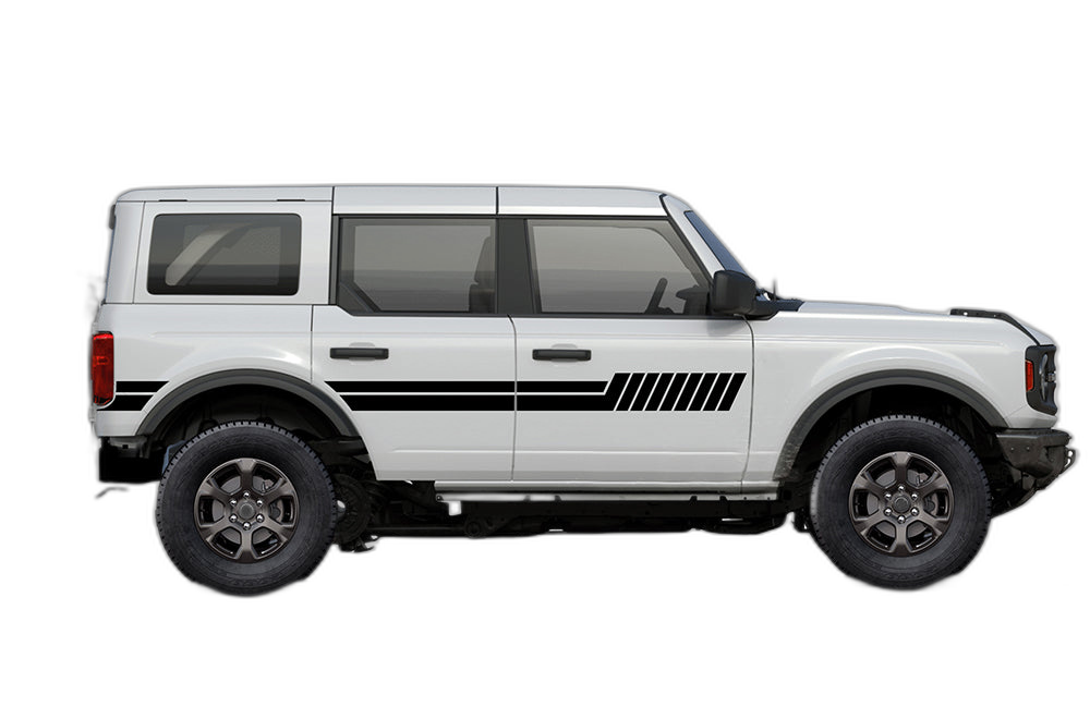 Side hash lines stripes graphics decals compatible with Ford Bronco - Image 4