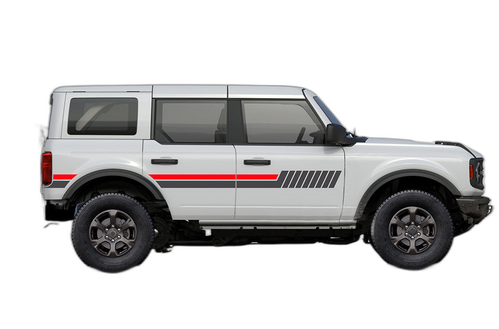 Side hash lines stripes graphics decals compatible with Ford Bronco - Image 5