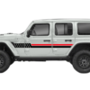 Side hash lines stripes graphics decals compatible with Wrangler JL