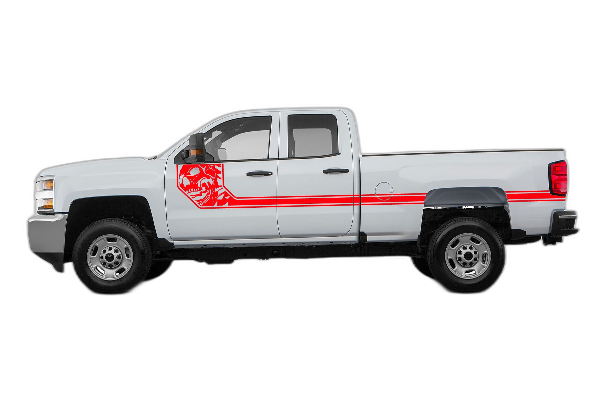Side Line Nightmare Stripes Decals Graphics for Chevrolet Silverado 2500HD 2015-2019 - Image 2