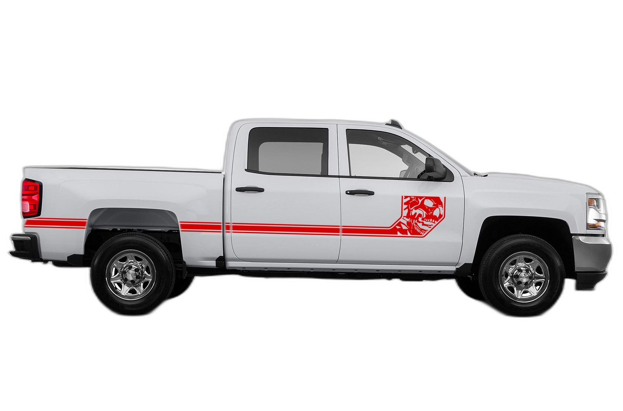 Side Line Nightmare Stripes Decals Graphics for Chevrolet Silverado 2014-2018 - Image 2