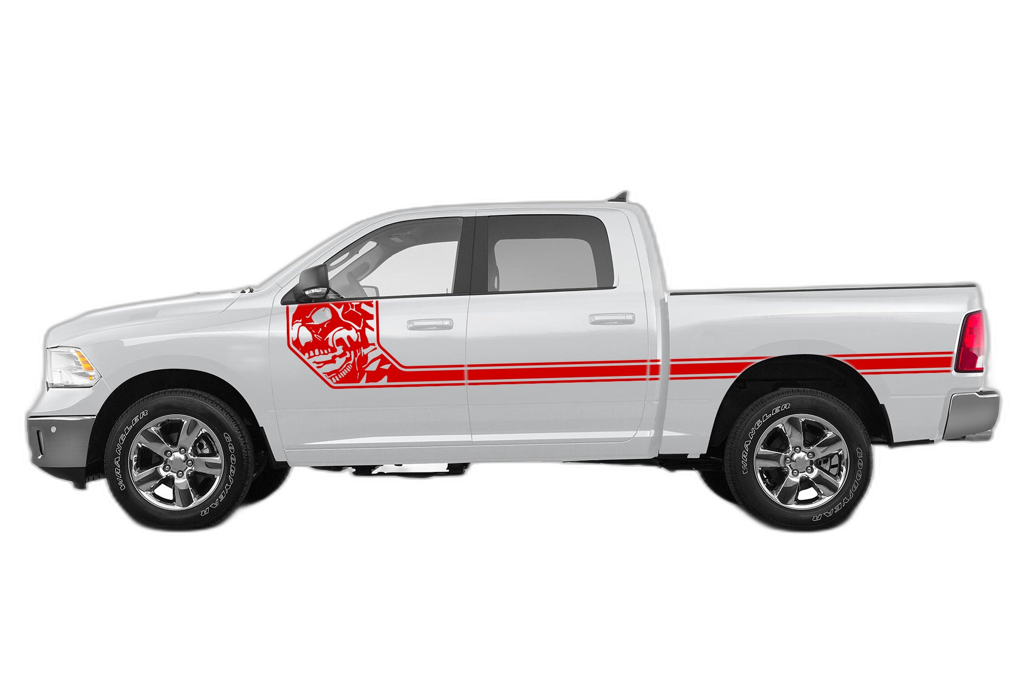 Side Line Nightmare Stripes Decals Graphics for Dodge Ram 2009-2018 - Image 2