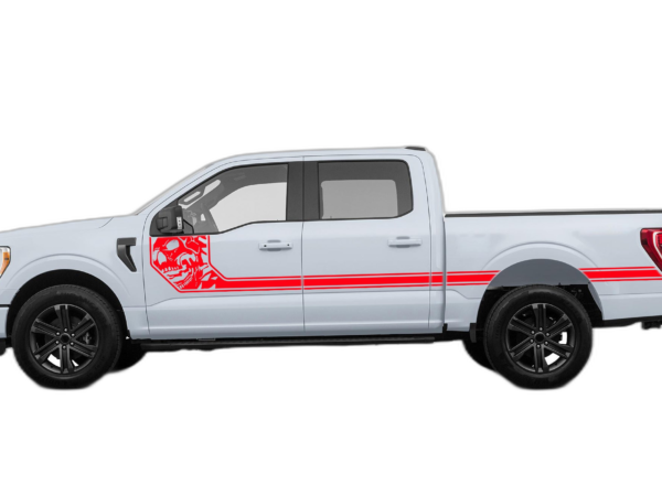 Side line nightmare stripes decals graphics compatible with Ford F150