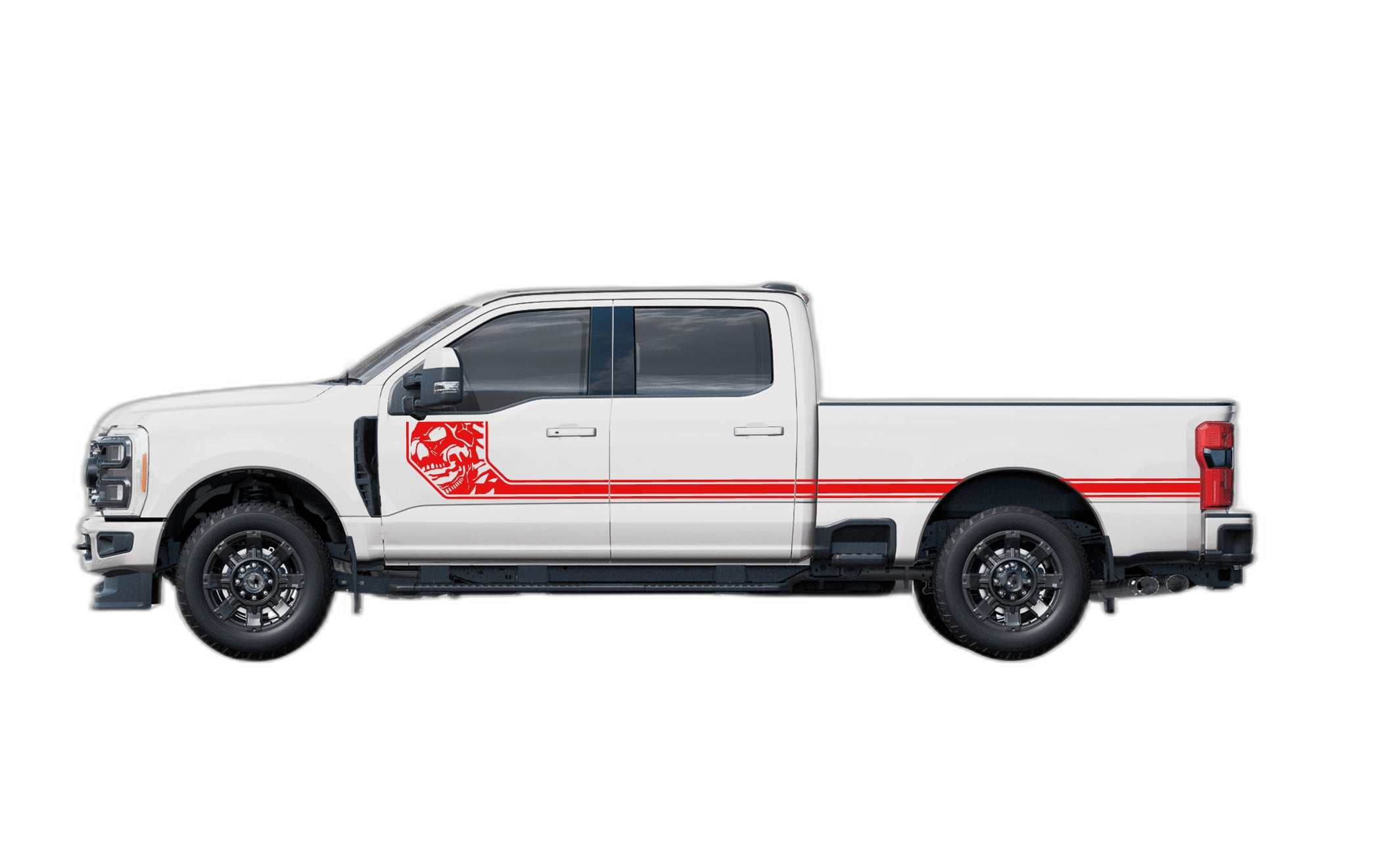 Side Line Nightmare Stripes Decals Graphics for Ford F250 - Image 2