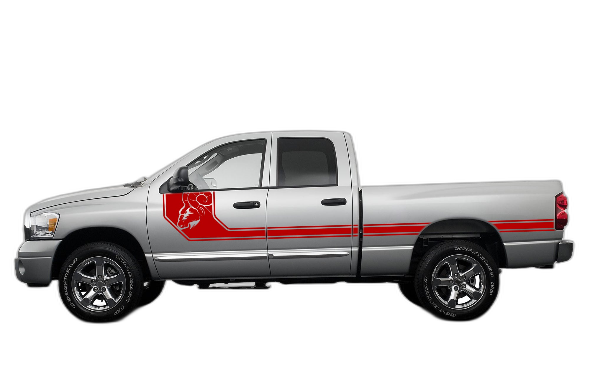 Side line ram stripes decals graphics compatible with Dodge Ram 2002-2008 - Image 2