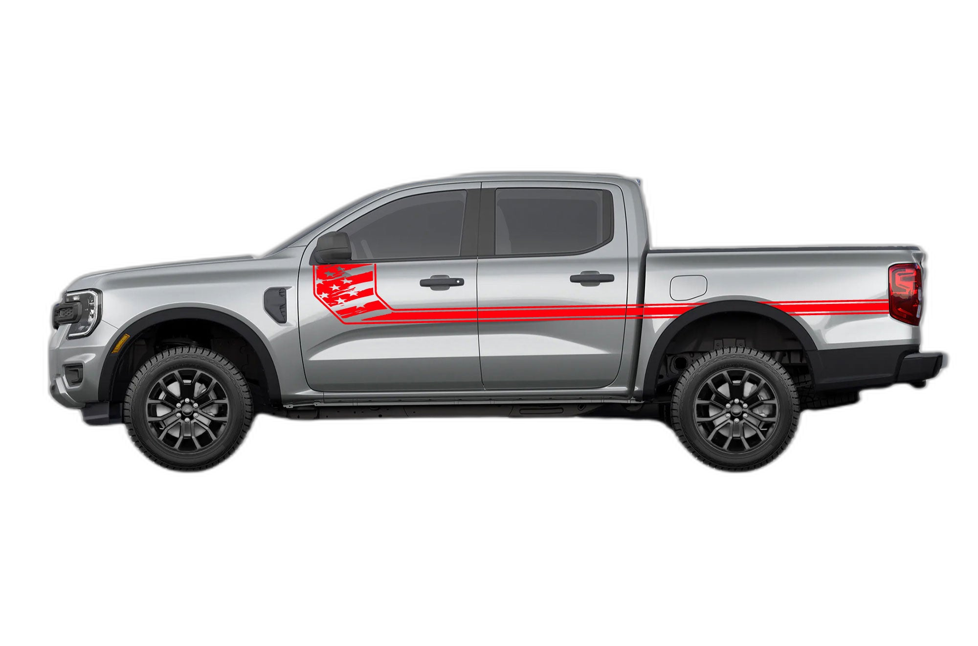 Side line US flag decals and graphics compatible with Ford Ranger - Image 2