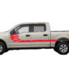 Side line US flag stripes decals graphics compatible with Ford F150 2015-2020