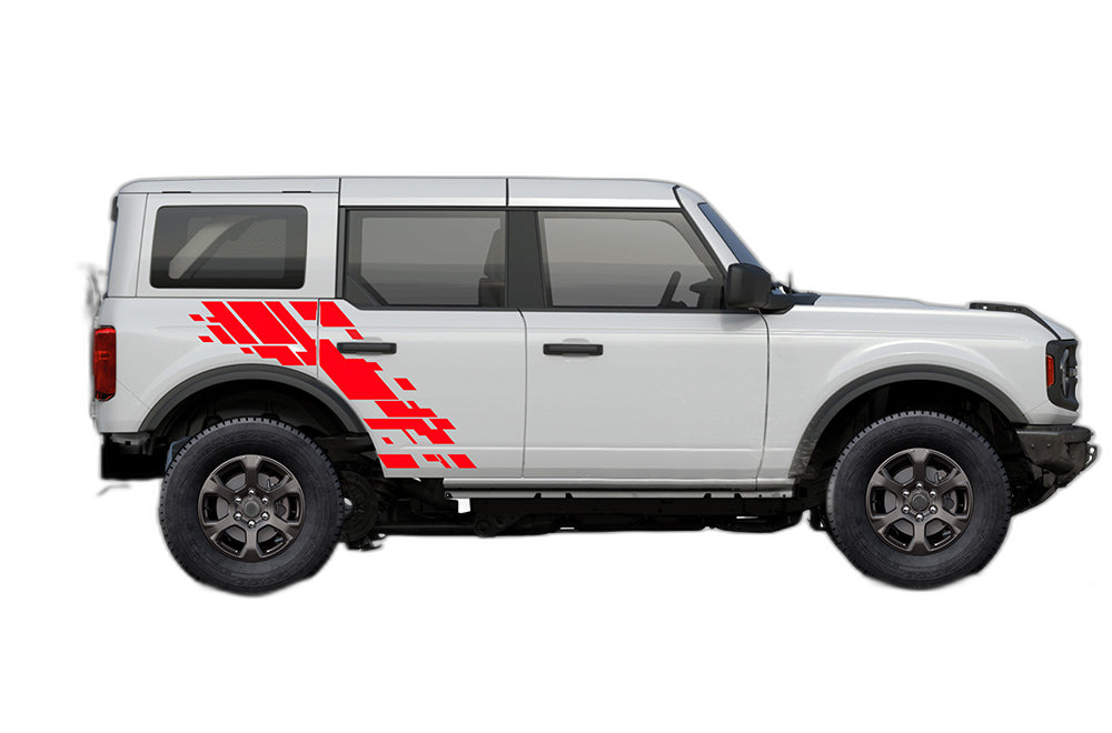 Side upgraded graphics decals compatible with Ford Bronco - Image 6
